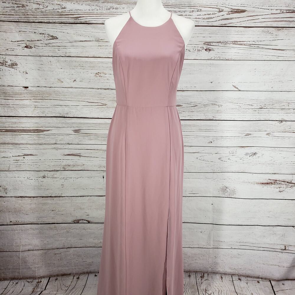 After Six Women's Dusty Rose Criss Cross Open Back 1512 Dress Size 10